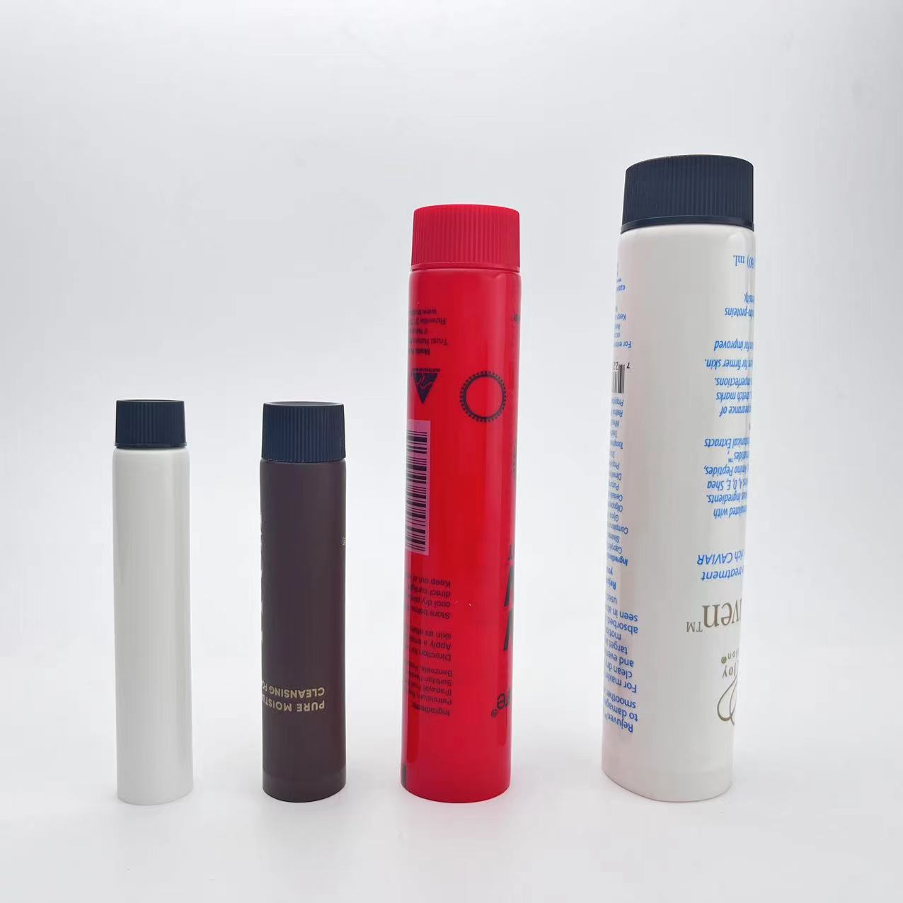 Dia 30mm 60ML Plastic Packaging Tubes with Ribbed Screw Cap