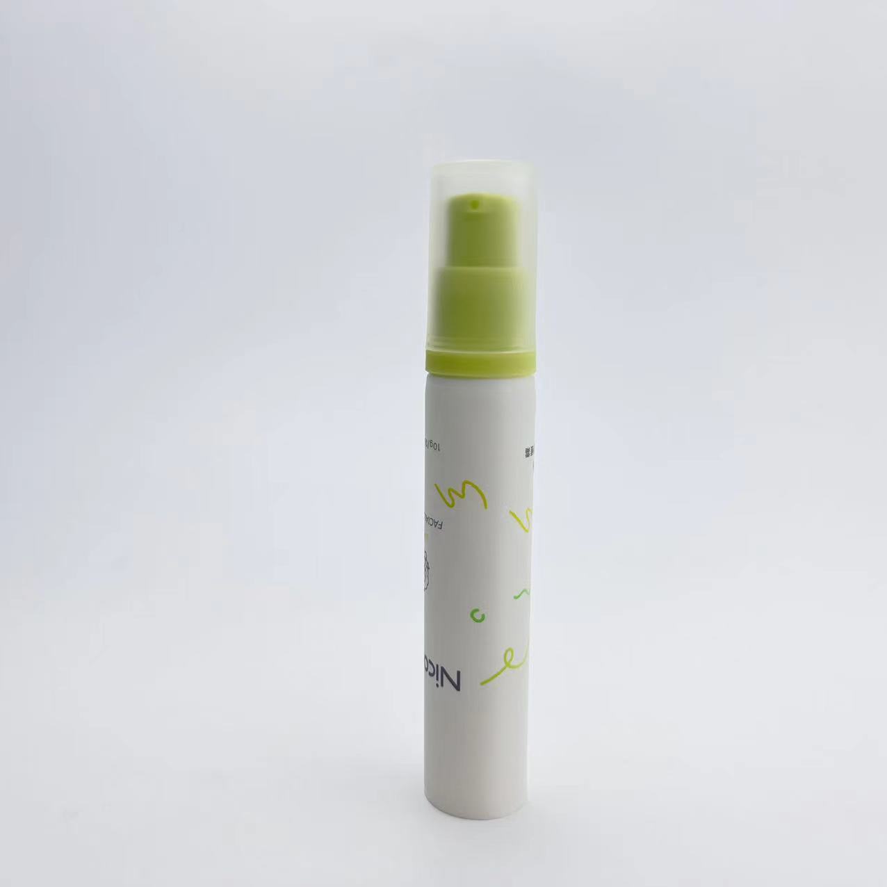 Dia 19mm 15ml Plastic Airless Pump Tube for Skin Moisture Cream Packaging