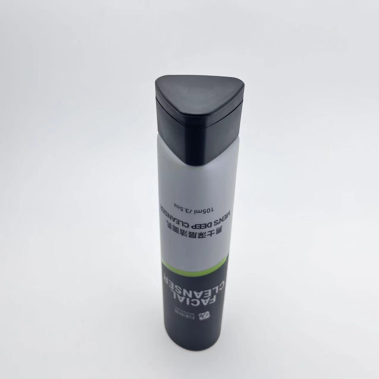 Dia 40mm Triangle Shape Flip Top Cap Tubes for Face Cleancer Packaging 