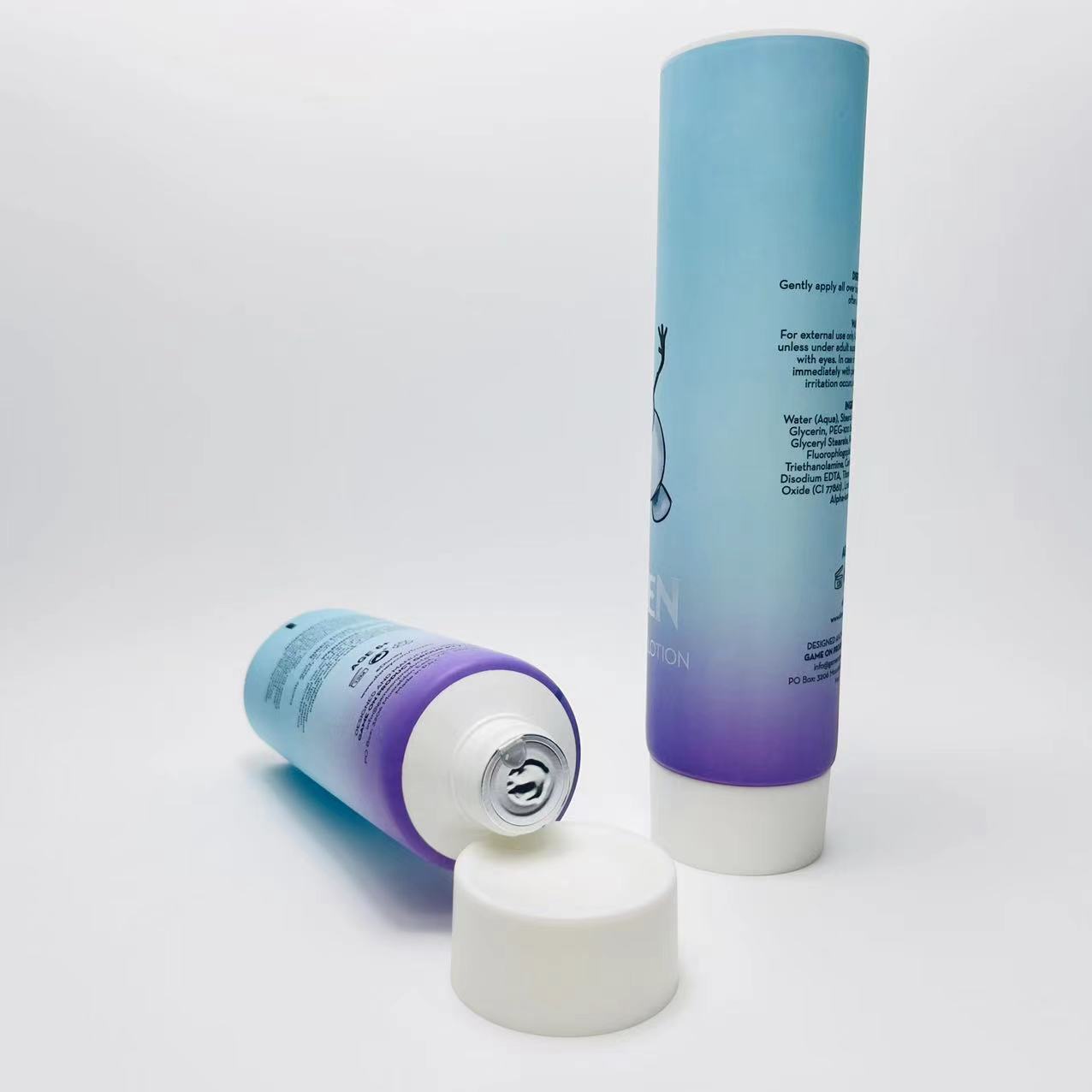 Dia.45mm 100ml Plastic Body Lotion Packaging Tubes 
