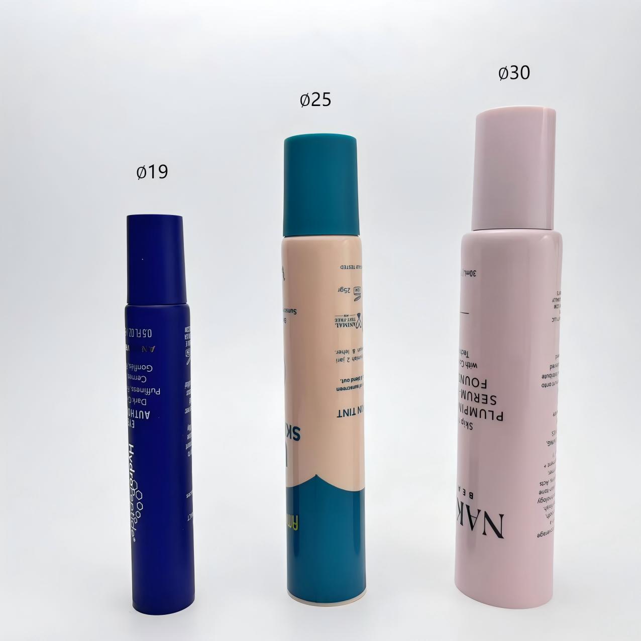 Dia 30mm 30ML Foundation Packaging Tubes with Tall Stand Up Caps